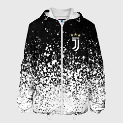 Куртка с капюшоном мужская Juventus fc брызги краски, цвет: 3D-белый