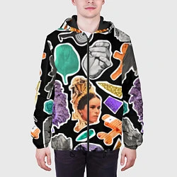 Куртка с капюшоном мужская Underground pattern Fashion trend, цвет: 3D-черный — фото 2