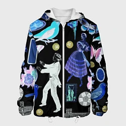 Куртка с капюшоном мужская Underground pattern Fashion 2077, цвет: 3D-белый