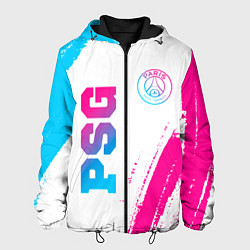 Куртка с капюшоном мужская PSG Neon Gradient, цвет: 3D-черный