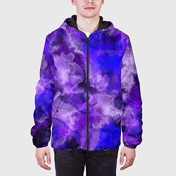Куртка с капюшоном мужская Космический хаос, цвет: 3D-черный — фото 2