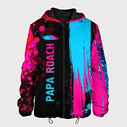 Куртка с капюшоном мужская Papa Roach Neon Gradient, цвет: 3D-черный