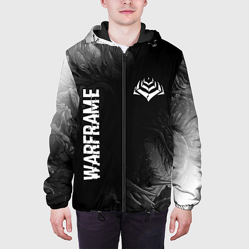 Мужская куртка Warframe Glitch на темном фоне - FS / 3D-Черный – фото 3