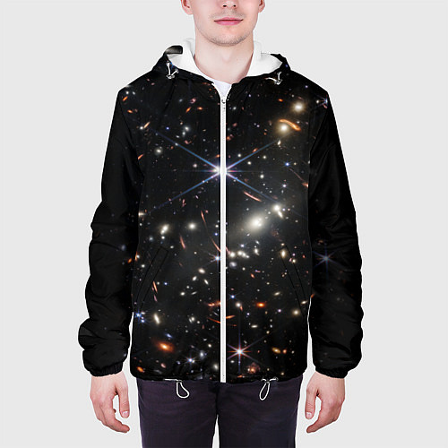 Мужская куртка Новое изображение ранней вселенной от Джеймса Уэбб / 3D-Белый – фото 3