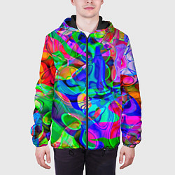 Куртка с капюшоном мужская REFRACTION OF COLORS, цвет: 3D-черный — фото 2