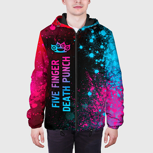 Мужская куртка Five Finger Death Punch Neon Gradient / 3D-Черный – фото 3