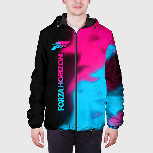 Мужская куртка Forza Horizon Neon Gradient / 3D-Черный – фото 3