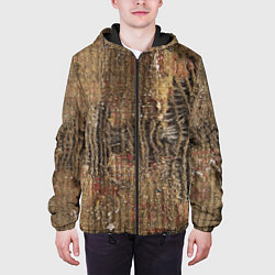 Куртка с капюшоном мужская Хайповая грязная рванина, цвет: 3D-черный — фото 2
