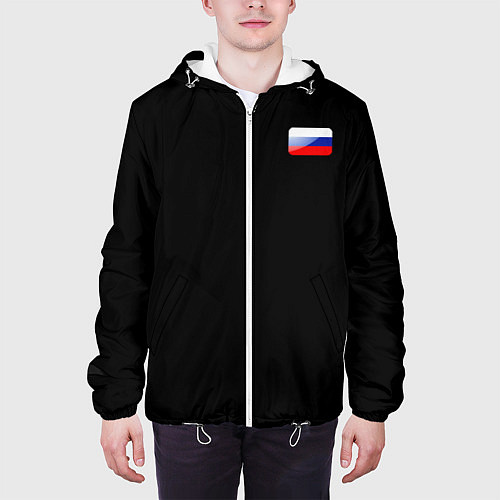Мужская куртка ФЛАГ РОССИЙСКАЯ ФЕДЕРАЦИЯ / 3D-Белый – фото 3
