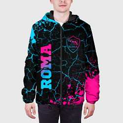 Куртка с капюшоном мужская Roma - neon gradient, цвет: 3D-черный — фото 2