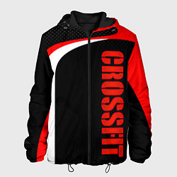 Куртка с капюшоном мужская CrossFit - Красный спортивный, цвет: 3D-черный