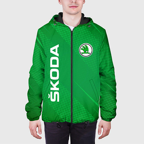 Мужская куртка Skoda abstraction sport / 3D-Черный – фото 3