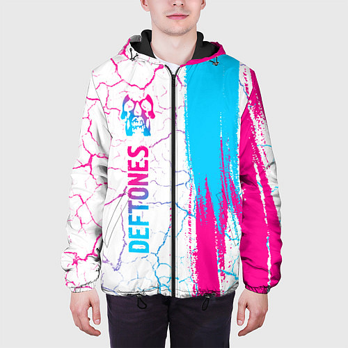 Мужская куртка Deftones neon gradient style: по-вертикали / 3D-Черный – фото 3