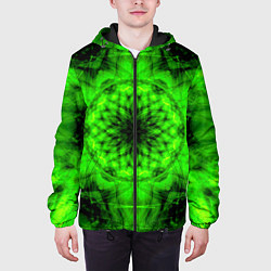 Куртка с капюшоном мужская Abstract Flower, цвет: 3D-черный — фото 2