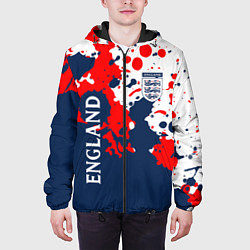 Куртка с капюшоном мужская Сборная Англии Краска, цвет: 3D-черный — фото 2
