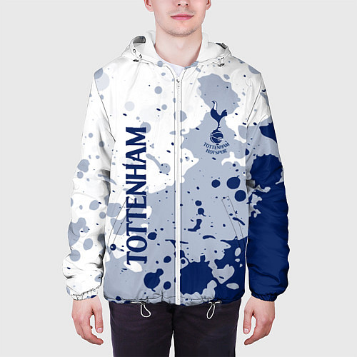 Мужская куртка Tottenham hotspur Брызги красок / 3D-Белый – фото 3