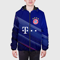 Куртка с капюшоном мужская Bayern munchen Абстракция, цвет: 3D-черный — фото 2