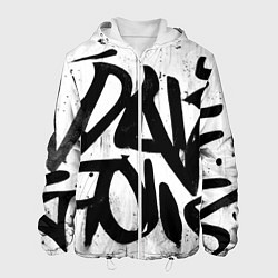 Куртка с капюшоном мужская Крупные граффити надписи, цвет: 3D-белый