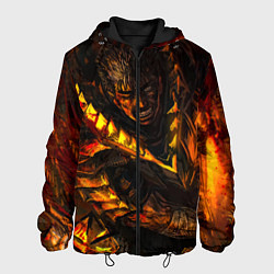 Куртка с капюшоном мужская Берсерк Гатс В Огне, цвет: 3D-черный