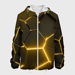 Мужская куртка Золотые неоновые геометрические плиты