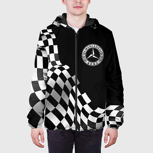 Мужская куртка Mercedes racing flag / 3D-Черный – фото 3