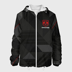 Куртка с капюшоном мужская Dodge - абстракция, цвет: 3D-белый