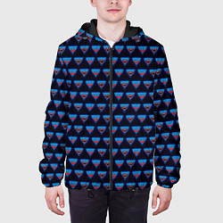 Куртка с капюшоном мужская Poppy Playtime - Huggy Wuggy Pattern - без логотип, цвет: 3D-черный — фото 2