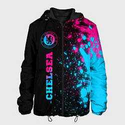 Куртка с капюшоном мужская Chelsea - neon gradient: по-вертикали, цвет: 3D-черный