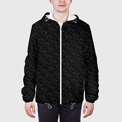 Куртка с капюшоном мужская Little Ghosts on black, цвет: 3D-белый — фото 2