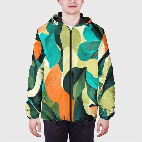 Мужская куртка Multicoloured camouflage / 3D-Черный – фото 3