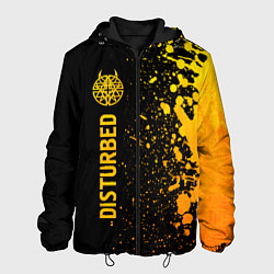 Куртка с капюшоном мужская Disturbed - gold gradient: по-вертикали, цвет: 3D-черный
