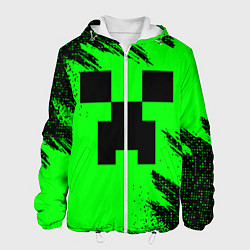 Куртка с капюшоном мужская Minecraft squares, цвет: 3D-белый