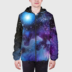 Куртка с капюшоном мужская Дым вселенной, цвет: 3D-черный — фото 2