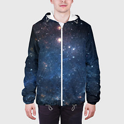 Куртка с капюшоном мужская Молчаливый космос, цвет: 3D-белый — фото 2