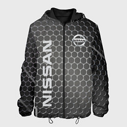 Куртка с капюшоном мужская Nissan карбон, цвет: 3D-черный
