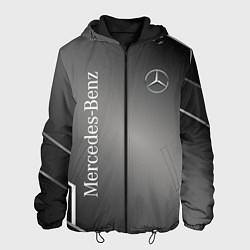 Куртка с капюшоном мужская Mercedes абстракция карбон, цвет: 3D-черный