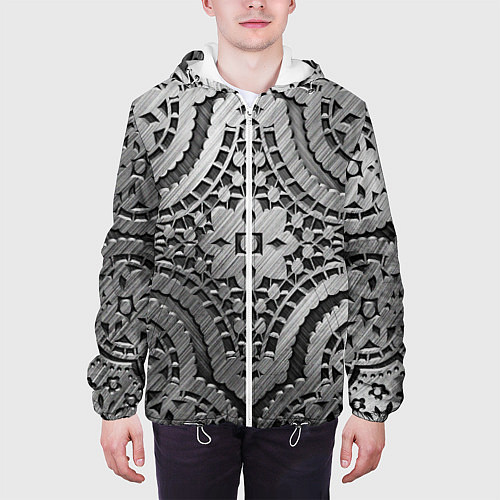 Мужская куртка Кружевная кольчуга / 3D-Белый – фото 3