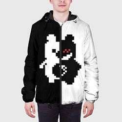 Куртка с капюшоном мужская Monokuma pixel, цвет: 3D-черный — фото 2