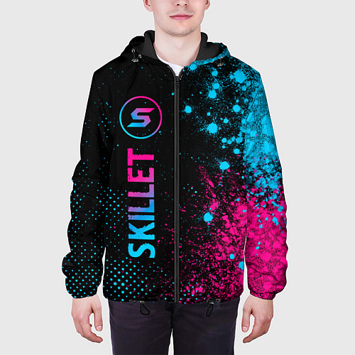Мужская куртка Skillet - neon gradient: по-вертикали / 3D-Черный – фото 3