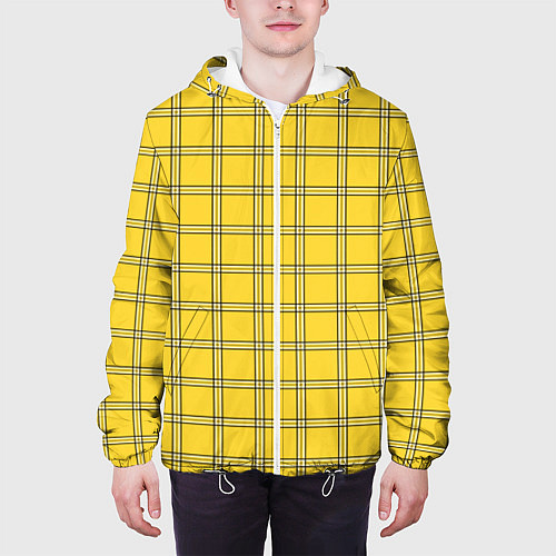 Мужская куртка Классическая желтая клетка / 3D-Белый – фото 3