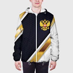 Куртка с капюшоном мужская Gold and white Russia, цвет: 3D-белый — фото 2