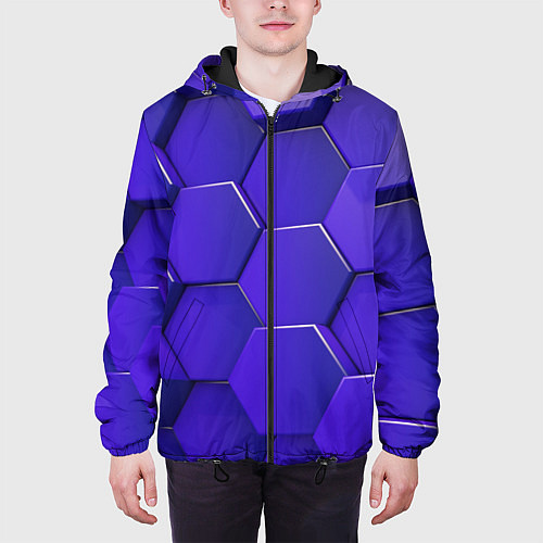 Мужская куртка Большие объёмные соты / 3D-Черный – фото 3