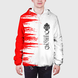 Куртка с капюшоном мужская Overlord - текстура, цвет: 3D-белый — фото 2