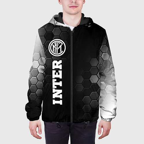 Мужская куртка Inter sport на темном фоне: по-вертикали / 3D-Черный – фото 3