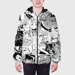 Куртка с капюшоном мужская Да я паук и что с того pattern, цвет: 3D-черный — фото 2