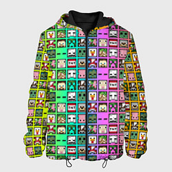 Мужская куртка Minecraft characters neon