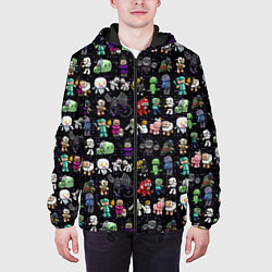 Куртка с капюшоном мужская Minecraft game characters, цвет: 3D-черный — фото 2
