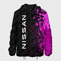 Куртка с капюшоном мужская Nissan pro racing: по-вертикали, цвет: 3D-черный