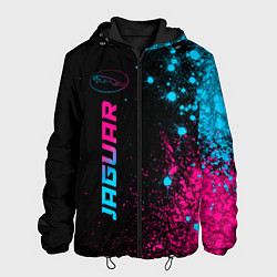 Куртка с капюшоном мужская Jaguar - neon gradient: по-вертикали, цвет: 3D-черный