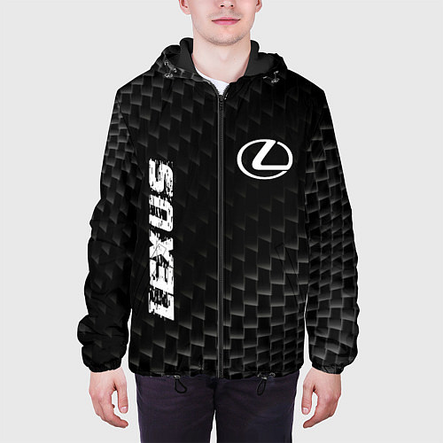 Мужская куртка Lexus карбоновый фон / 3D-Черный – фото 3